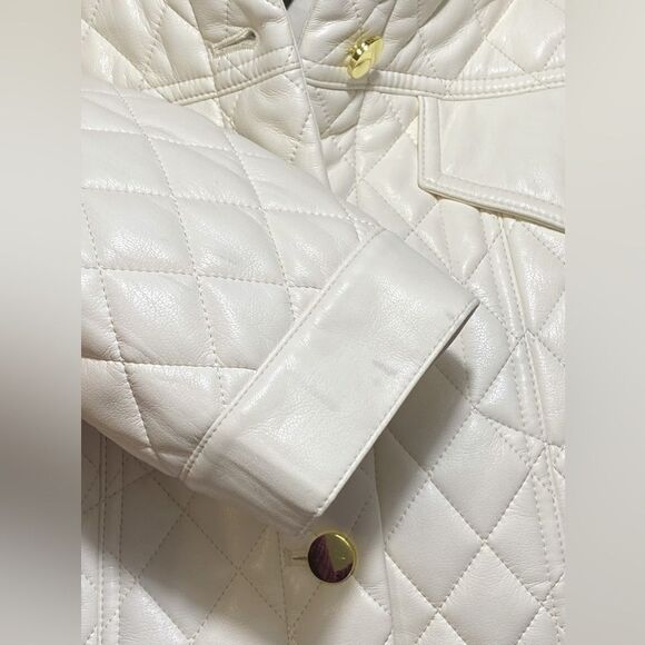 Alice + Olivia Chloe Quilted Faux Leather Jacket szie L - Picture 12 of 14